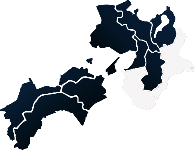 近畿地方・四国のマップ